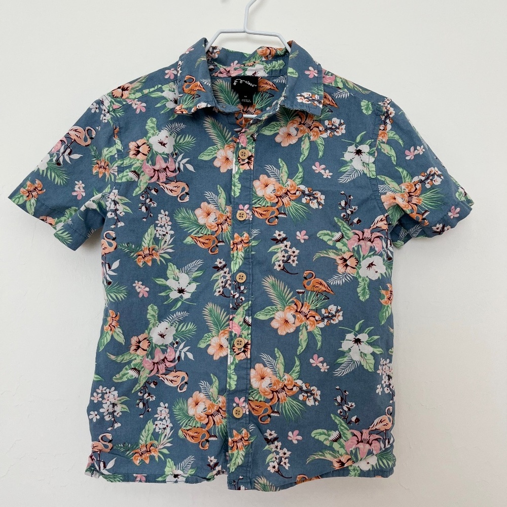 Art Class Flamingo Floral Hawaiian Shirt